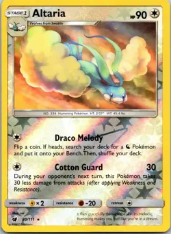 Altaria 80/111 Crimson Invasion Pokemon TCG Reverse Holo R NM - Image 1