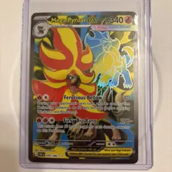Mega Pyroar ex 099/086 Ultra Rare Chaos Rising Pokemon Holo Near Mint - Image 1