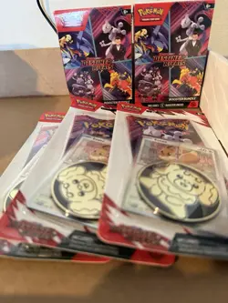 Pokemon TCG SV Destined Rivals Booster Bundle (2) Eevee Promo Coin Blister (3) - Image 1