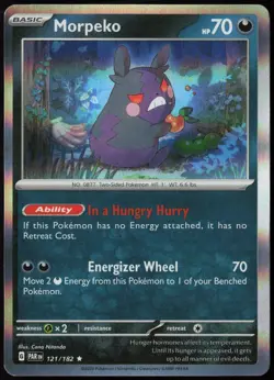 Morpeko 121/182 Paradox Rift Rare Holo Pokemon NM - Image 1