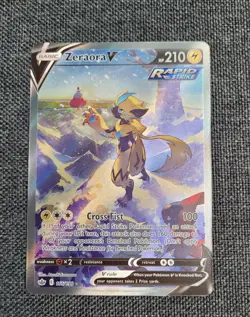 Zeraora V 166/198 Chilling Reign Alt Full Art Rapid Strike Holo Ultra Rare - Image 1