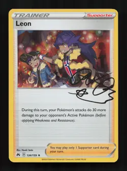 Leon 134/159 Holo Rare Crown Zenith Pokemon Near Mint - Image 1