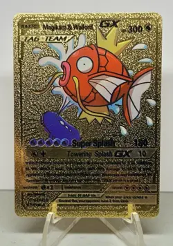 Pokemon Gold Fan Art Magikarp & Wailord GX 161/181 RARE - Image 1