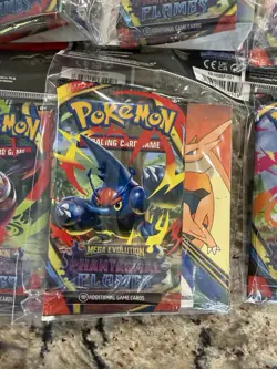 Pokemon TCG Phantasm Flames Mega Evolution Booster Pack/Mini Portfolio (SEALED) - Image 2