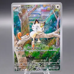 Meowth 106/094 Illustration Rare ME02: Phantasmal Flames Pokemon TCG NM - Image 1