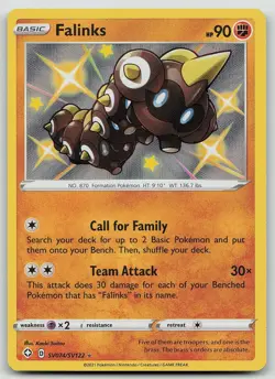 Pokemon Falinks SV074/SV122 Shining Fates Shiny Vault Shiny Rare Holo NM - Image 1