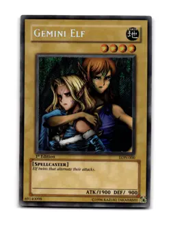 Gemini Elf Secret Rare 1st Edition Labyrinth of Nightmare LON-000 2004 - Image 1