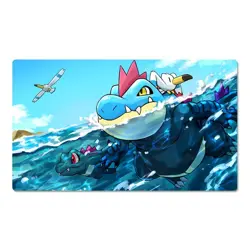 Totodile Board Gamecartoon Table Playmat Card Play Mat TCG CCG Pad Mousepad - Image 1