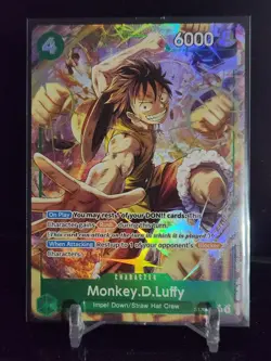 One Piece Card Game Monkey D. Luffy ST30-012 Super Rare Alt Art Parallel English - Image 1