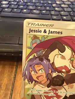 Pokemon Jessie & James 58/68 Hidden Fates Full Art Holo Rare Trainer Card - Image 2