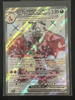 Pokemon TCG Charizard EX Scarlet & Violet Black Star Promo Card 074 NM Condition - Image 1