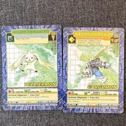 Bandai Digimon CCG 2001 Terriermon BO-166 Gargomon BO-167 2-Card Lot English - Image 1