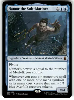 Namor the Sub-Mariner 69 Mythic Marvel Super Heroes Magic: The Gathering NM - Image 1