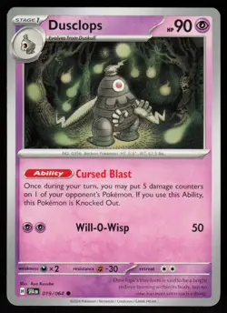 Dusclops 019/064 Common Shrouded Fable Pokemon Near Mint - Image 1