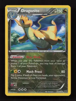 Dragonite 51/108 Rare Roaring Skies Pokemon Near Mint B44-60 - Image 1