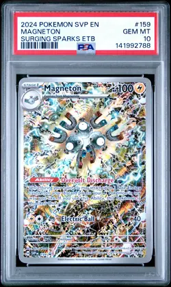2024 POKEMON SVP EN-SV BLACK STAR PROMO #159 MAGNETON PSA 10 - Image 1