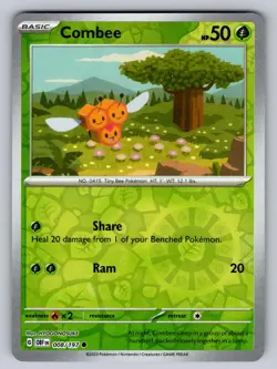 Combee 008/197 Common Obsidian Flames Pokemon Reverse Holo Lightly Played - Image 1