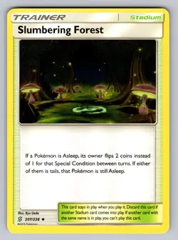 Slumbering Forest 207/236 Uncommon Unified Minds Pokemon Lightly Played - Image 1