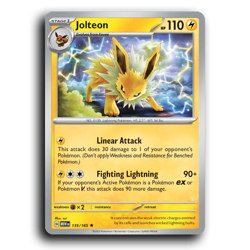 Jolteon 135/165 Holo Rare 151 Pokemon NM - Image 1