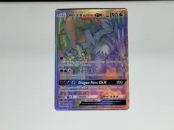 2018 Pokemon Dragon Majesty White Kyurem GX 74/70 Rainbow Secret Rare NM - Image 1