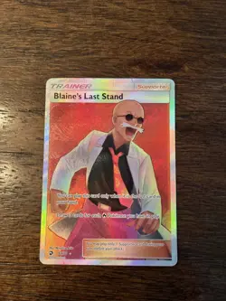 Blaine's Last Stand (Full Art) 69/70 Dragon Majesty Holo Pokemon Corner Crease - Image 1