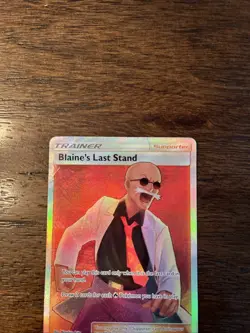 Blaine's Last Stand (Full Art) 69/70 Dragon Majesty Holo Pokemon Corner Crease - Image 2