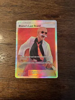 Blaine's Last Stand (Full Art) 69/70 Dragon Majesty Holo Pokemon Corner Crease - Image 3