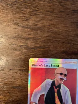 Blaine's Last Stand (Full Art) 69/70 Dragon Majesty Holo Pokemon Corner Crease - Image 4