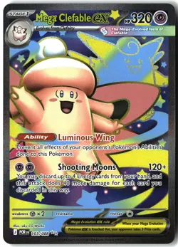 Mega Clefable ex 103/088 Ultra Rare Perfect Order Pokemon Holo Near Mint - Image 1