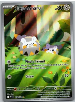 Togedemaru 104/094 Illustration Rare Phantasmal Flames Pokemon NM - Image 1