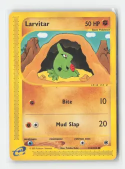 Larvitar 116/165 Common Expedition Base Set Pokemon Heavily Played - Image 1