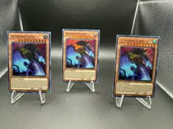 YuGiOh 3x Guardian Slime Ultra Rare (LED7-EN003 1st ed) - Image 1