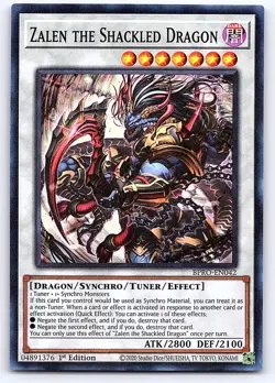 Zalen the Shackled Dragon BPRO-EN042 Burst Protocol Yu-Gi-Oh 1st Edition NM - Image 1