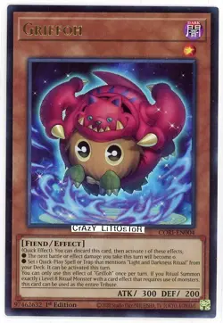 YU-GI-OH GRIFFOH 1ST ED ULTRA RARE NM/MINT CORI-EN004 - Image 1