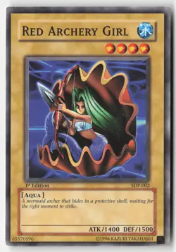 Yugioh - Red Archery Girl SDP-002 1st Edition - Starter Deck: Pegasus - Image 1