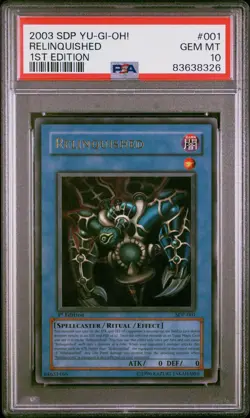 2003 Yu-Gi-Oh! Relinquished Starter Deck Pegasus 1st Edition PSA 10 Gem Mint - Image 1