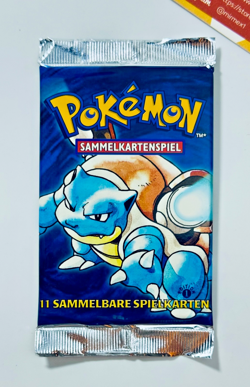 Pokemon German 1st Ed Base Set Pack - Artwork Blastoise Light (X1) - Image 1