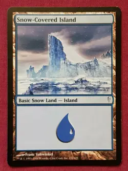 Magic The Gathering COLDSNAP SNOW-COVERED ISLAND land card MTG - Image 1