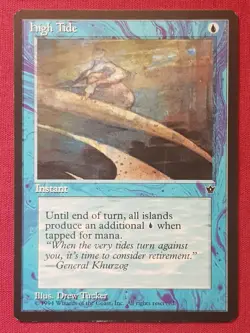 Magic The Gathering FALLEN EMPIRES HIGH TIDE TUCKER blue card MTG - Image 1