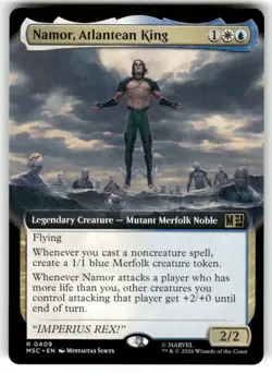 Namor, Atlantean King (Extended Art) 409 Commander: Marvel Super Heroes Magic: - Image 1