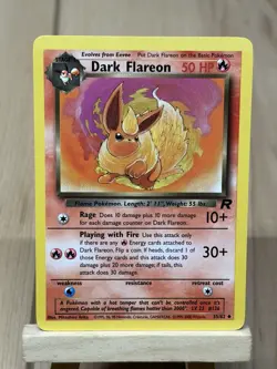 Dark Flareon 35/82 Team Rocket Pokemon Card WOTC Vintage Non Holo NM - Image 1