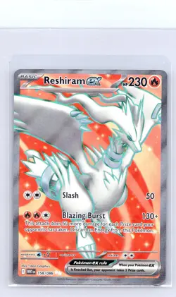 Reshiram ex 158/086 Holo Ultra Rare White Flare Pokemon Holo Near Mint - Image 1