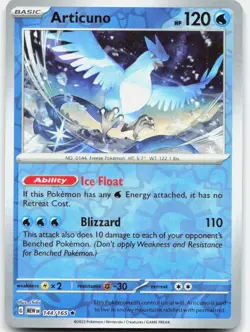 Articuno 144/165 Rare 151 Pokemon Reverse Holo Near Mint - Image 1