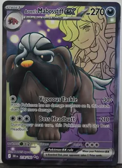 Pokemon TCG Arven's Mabosstiff ex 218/182 SV10: Destined Rivals Ultra Rare - Image 1
