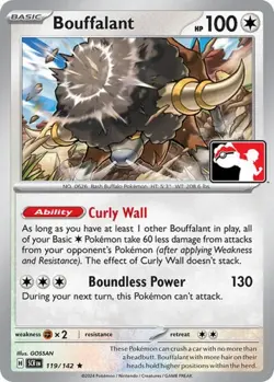 1x Bouffalant (#119/142) - Holofoil NM Eng Pokemon - Prize Pack Series - Image 1