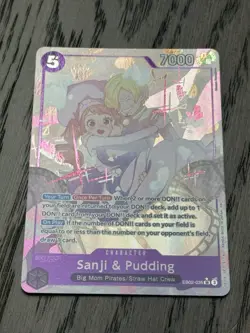 One Piece Sanji & Pudding EB02-035 SR Alt Art Anime 25th Collect ENGLISH - Image 1