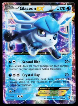 Glaceon EX 20/124 Holo Fates Collide Pokemon Card - Image 1