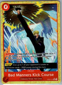 Bad Manners Kick Course (Alt Art) OP04-016 English PRB02 - One Piece Card - NM - Image 1
