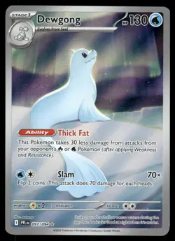 Pokemon Cards Dewgong 097/094 Phantasmal Flames Illustration Rare NM *4 - Image 1