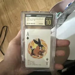 CGC 10 Tepig Series 7 Ace of Spades Pokemon Playing Card Japanese 1999 - Image 1
